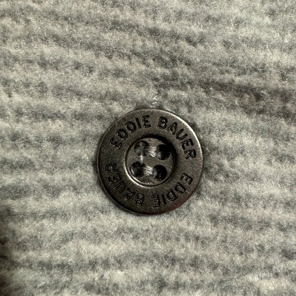 Eddie Bauer Men's Sz XL Metal Button Up Shirt Soft Fleece Long‎ Sleeve Flip Cuff - Picture 6 of 10